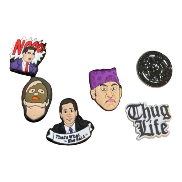 The Office Shoe Charms Set of 11 CROC Style Jibbitz Charms - Picture 2 of 3